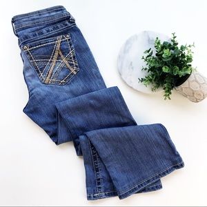 Ariat Turquoise Boot Cut Jeans Size 28 Hemmed